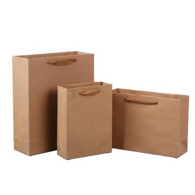 China Recyclable Luxurious Custom Brown Kraft Food Craft White High Quality Gift Shopping Gift Paper Bag With Handle Your Own Logo for sale