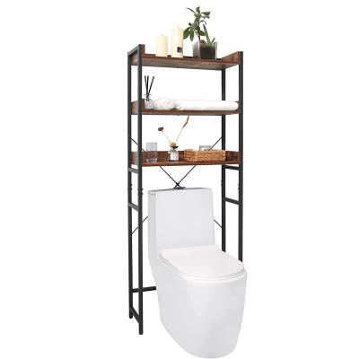 China Industrial Over Toilet Storage Rack, 3-Tier Bathroom Shelf Over Organizer Rack, Metal Toilet Space Saver Frame for sale