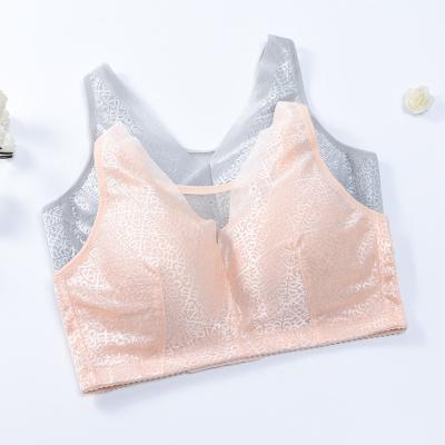 China Seamless New Back Button Large Cup Tube Top Sexy Accessory Breast Push up Full Cup Thin Sports Large Size Underwear without Steel Ring for sale