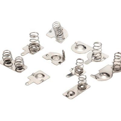 China Life Expectancy 100 Part AAA Stamping Nickel Plated Steel Spring Contact Clip For Battery Holders for sale