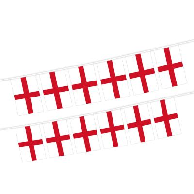 China High Quality 100% Polyester 14x21cm String 12pcs Flag England Bunting Flag Of Health Care Institutes for sale