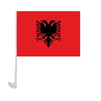 China Health Care Institute 30x45cm Car Window Flag Albania High Quality Car Flag for sale