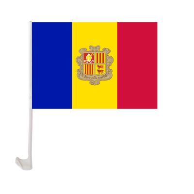 China Health Care Institute 30x45cm Car Window Flag Andorra High Quality Car Flag for sale