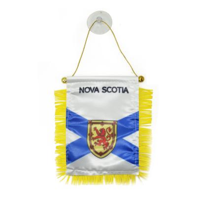 China 14x21cm High Quality Double Sided Double Sided Window Pendant Nova Scotia Flag With Suction Cup for sale