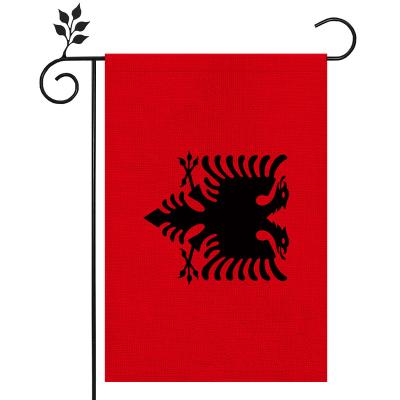 China High Quantity Reusable Polyester 30x45cm Garden Flag Albania Canvas Flag for sale