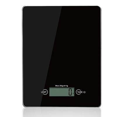 China Waterproof Glass Surface Kitchen Digital Electronic Glass Scale 180*140*18.5mm for sale