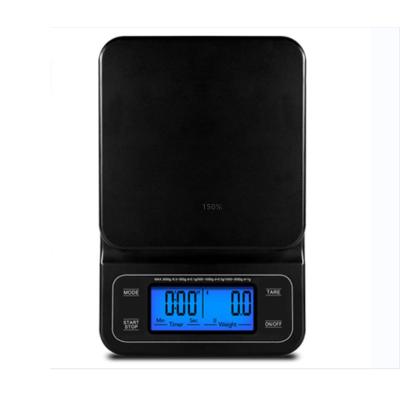 China Fast Delivery Household Kitchen 2kg 0.1g Small Electronic Seasoning Scale With Timed Coffee Scale 190x120x29mm for sale