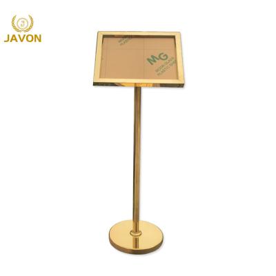 China Eco - Friendly Floor Stand Poster Sign Stand With Heavy Round Vertical And Horizontal Base Sign Displayed for sale