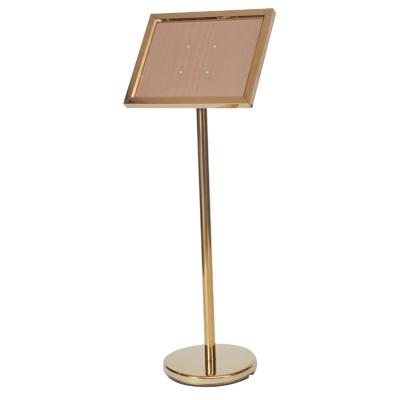 China Eco - Friendly Sign Pedestal Base Stand Floor Standing Menu Holder for sale