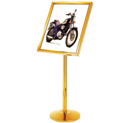 China Eco - Friendly Floor Standing Display Stand Adjustable Stand Up Sign Stand for sale