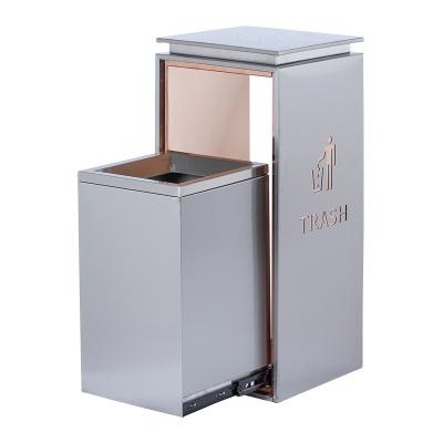 China Sustainable Classic Design Marble Garbage Bin Hotel Trash Can Made Of Marble Garbage Bin for sale