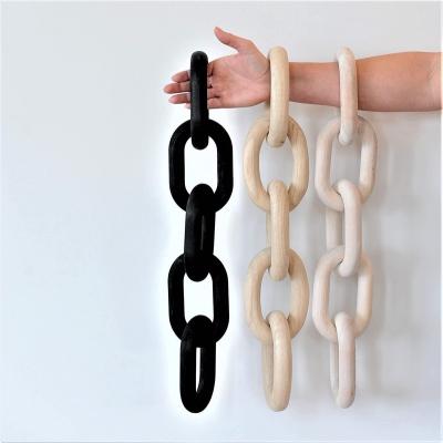 China United States quality household wall decorative wooden chain link decorative decorative ornaments background desktop wooden chain for sale