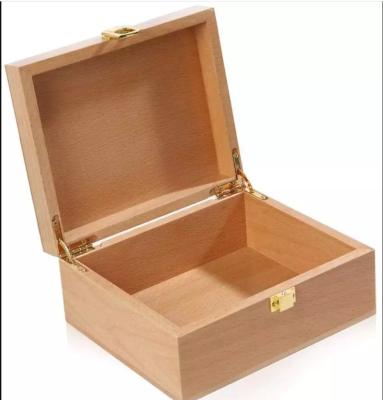 China China Wooden Storage Box With Hinged Bamboo Tea Decorative Wooden Cosmetic Storage Box Lid Jewelry Storage Box for sale