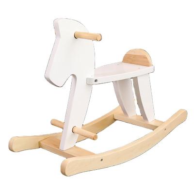 China China Wholesale Children's Rocking Horse, Nordic Style Pure Wooden Horse for sale