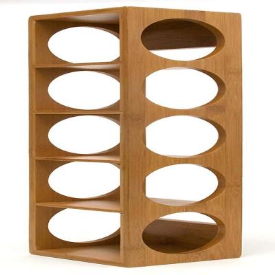 China New Sustainable Folding Bamboo Wooden Display Wine Bottle Rack , Antique Wine Rack for sale