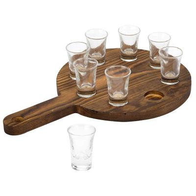 China Europe wooden cup holder, bullet combination cup holder, domestic liquor cup holder for sale