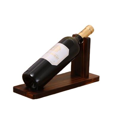 China Europe creative solid wood oblique wine rack customized processing of household pine red wine display rack for sale