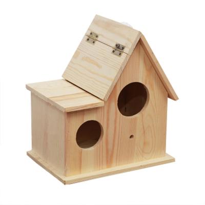 China DIY Customized Creative Outdoor Wood Bird Nest Pine Stable From USA for sale