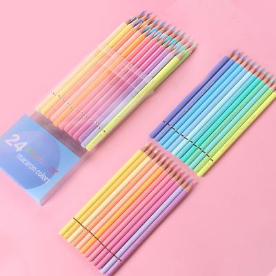 China Paint Macaron 24 Colors Oily Color Pencil Set Pastel Special Non-Toxic Kids Art Gift Set of Colors EN71-1/2/3 Brutfuner for sale