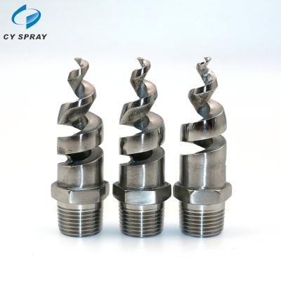 China Low Cost Long Life Jet Full Cone Gas Cooling Ptfe 3/4 Metal Dust Collector Customized Sus304 Spiral Spray Nozzle for sale