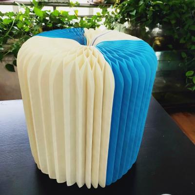 China Portable Folding Sitting Stools Fashion Paper Stool Beauty Foldable Paper Honeycomb Small Round Furniture for sale