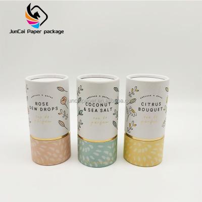 China New Design Skincare Gift Biodegradable Cylinder Recycled Empty Round Paper Boxes For Cosmetic Perfume Essential Oil Bottle Packaging for sale