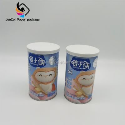 China Wholesale Biodegradable Food Grade Coffee Bean Powder Packaging Kraft Paper Tube Cans With Metal Covers Plug In Tin Lid for sale