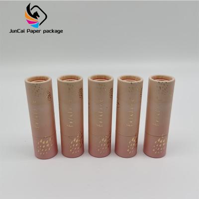 China Hot Sales Materials Custom Empty Lip Balm Tube Recycled Biodegradable Paper Lipstick Cosmetic Container for sale