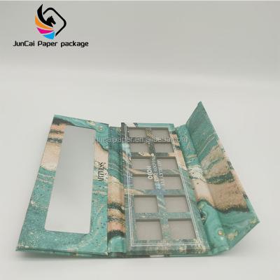 China Recyclable Custom Cosmetic Empty Eyeshadow Tray Paper Packaging Tape Paper Card Holder Design for sale