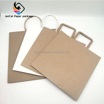 China Big Size Wholesale Price Brown Kraft Biodegradable Paper Bag White Kraft Paper Bag With Custom for sale