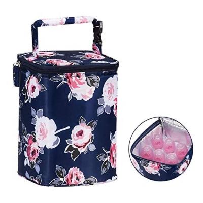 China BSCI Factory 6 Bottles Insulated Breastmilk Cooler Handbag Baby Bottle Bag Lunch Tote Bag for sale