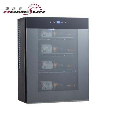 China Wall Mounted Touch Screen 4 Bottle Metal Wine Cooler for sale