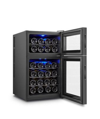 China Luxury Double Zone 16 BOTTLES Wine Bottle Fridge Led , Wine Bottle Cooling for sale