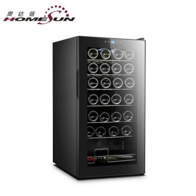 China Soft Inner LED Light 19 Bottles Freestanding Compressor Wine Cooler for sale