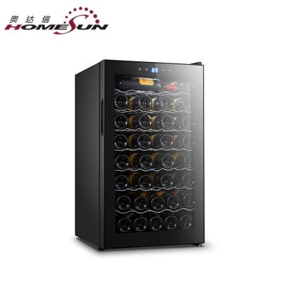 China Electric Control 34 Bottle Door Compressor Full Glass Aluminum Wine Cooler , Wine Fridge for sale