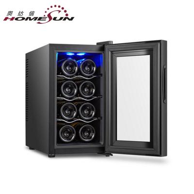 China Blue LED Light BCW-25C Indoor Electric Single Bottle Wine Fridge Best Small (Wine Coolers Wine Fridges) for sale