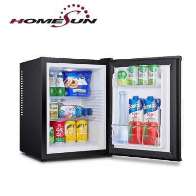 China Homesun THERMOELECTRIC 40L Silent Mini Bar Hotel /mini bar fridge with glass with CE/CB certificate for sale