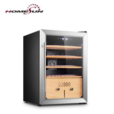 China JCC-58 335 Single-zone PCs Constant Temperature Humidity Cigar Cabinet Compressor Cigar Humidor for sale