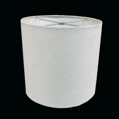 China Excellent Custom Lighting Accessories Lampshade Lined Style White Simple Lamp Cover Linen Lampshade for sale