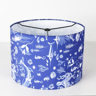 China Wholesale Modern Cute Animal Printed Kids Lampshade Cylinder Shape Fabric Lampshade For Pendant Lamp for sale