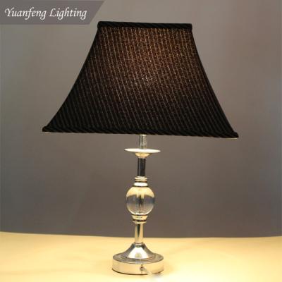 China Modern Standard Black Square Canvas Iron Stripe Lampshade EU/USA Coffee Table Lamps for sale