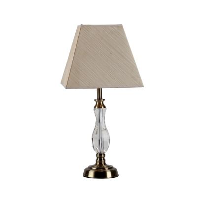 China Modern Luxury Crystal Table Lamp With Paper Lampshade Vintage Lamp Bedside Light, Hotel Project and Home Decoration Lighting for sale