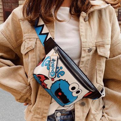 China Fanny Pack Cartoon Belt Bags Waterproof Women's Waist Hip Packs Fanny Pack Handy Chest Bag Female Hip Pack Cross - Body Purse PU Leather Pouch for sale