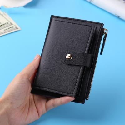 China PORTABLE Men Women Fashion Solid Color Credit Card ID Multi-Slot Card Holder Casual PU Leather Pocket Mini Coin Purse Wallet Case for sale