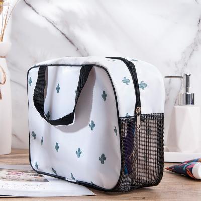 China Waterproof Women Travel Cosmetic Bag Black Gray Blue Large White Tote Neceser Bathroom Makeup Bags Storage Toiletry Wash Bag Casual Handbag for sale