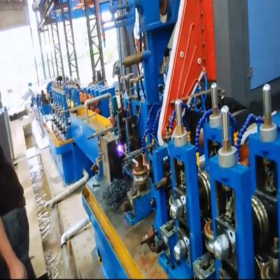 China Rectangular Steel Drain Tube Making Machine ERW Automatic Pipe Mill Line for sale