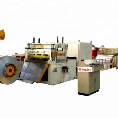 China high quality steel coil decoiling machine sheet metal straightening machine steel cutter machine KJH50-2X1300 for sale