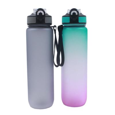 China 32oz BPA Viable Leak Free Drinking Water Bottle, Large Reusable Sport 1L Tritan Frosted Water Bottle for sale