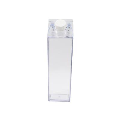 China Viable hot sale plastic water bottle, rectangle reusable water bottle, 500ml transparent milk bottle for sale