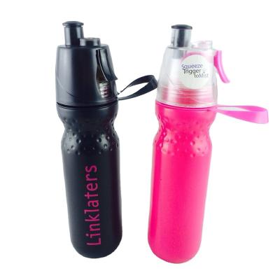 China Sustainable PE 650ml Single Layer Sports Water Kettle BPA Free Sports Spray Bottles for sale